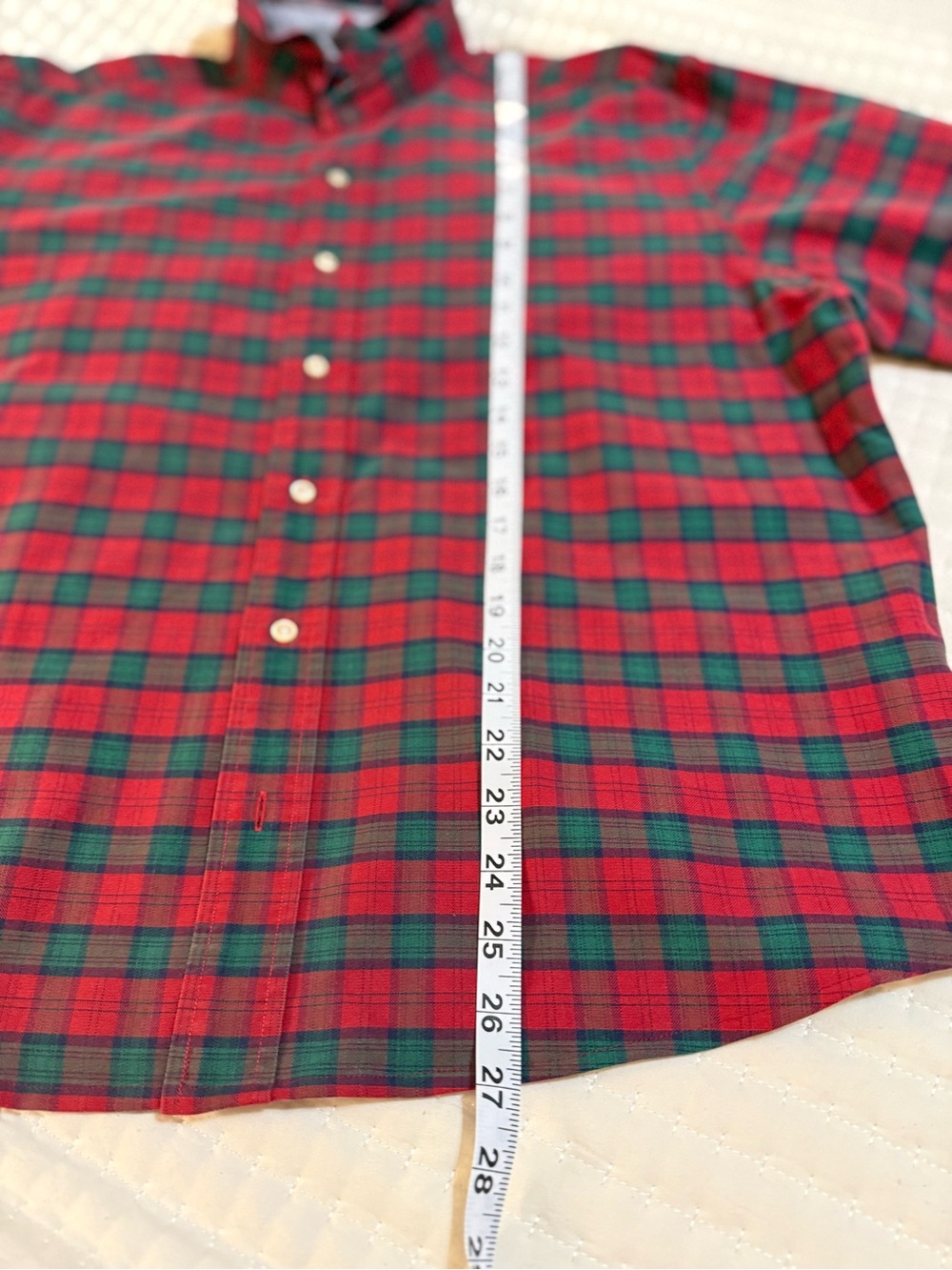 Ralph Lauren Red and Green Plaid Button-Down Shirt - Picture 6 of 10